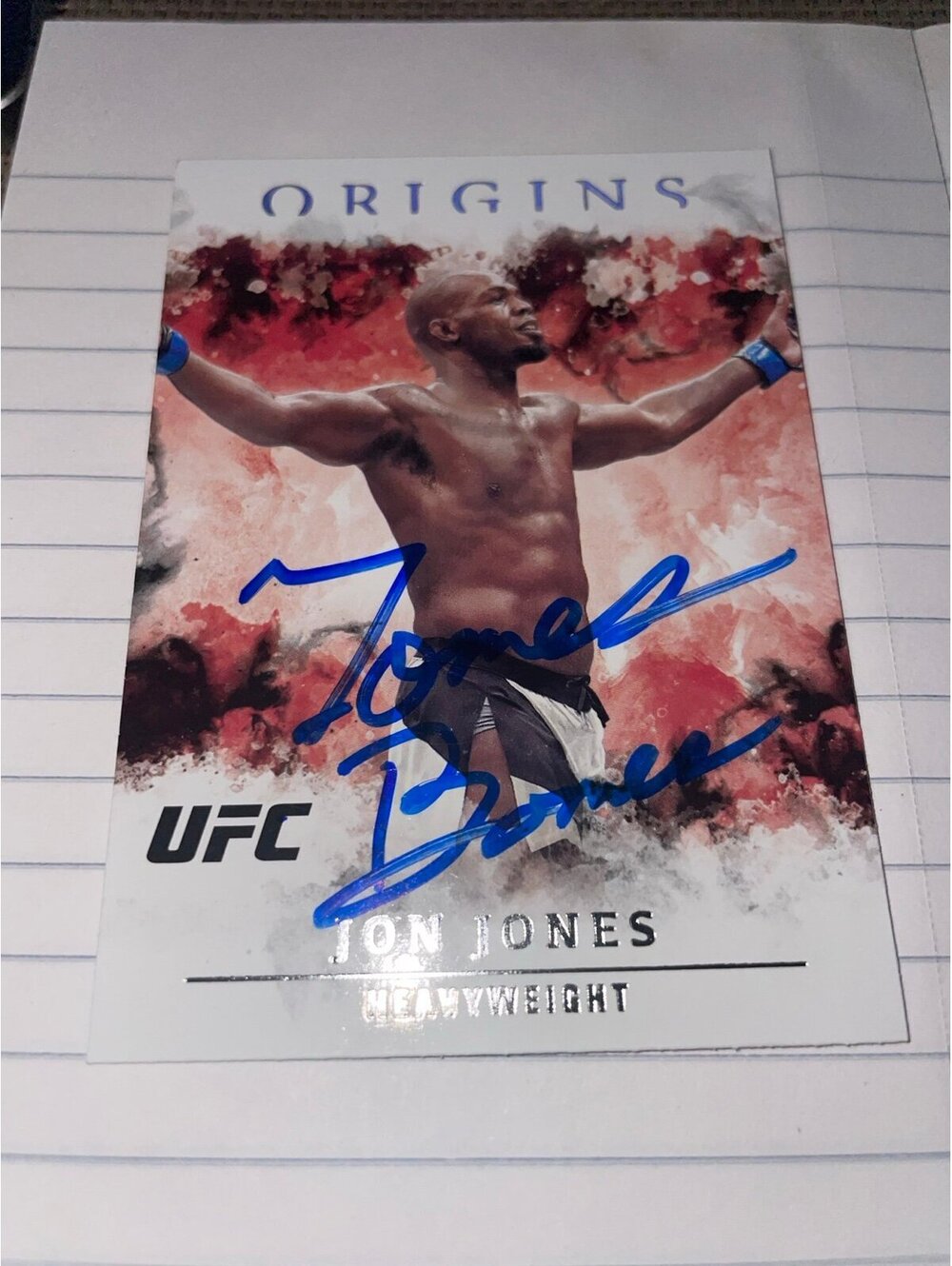 Jon Jones Signed UFC Card
